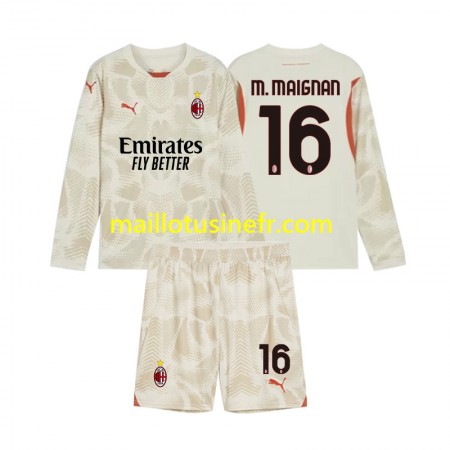 Maillot de Foot AC Milan Mike Maignan 16 Gardien Troisième 2024-25 Manches Longues - Enfant Maillot de Foot AC Milan Mike Maignan 16 Gardien Troisième 2024-25 Manches Longues - Enfant